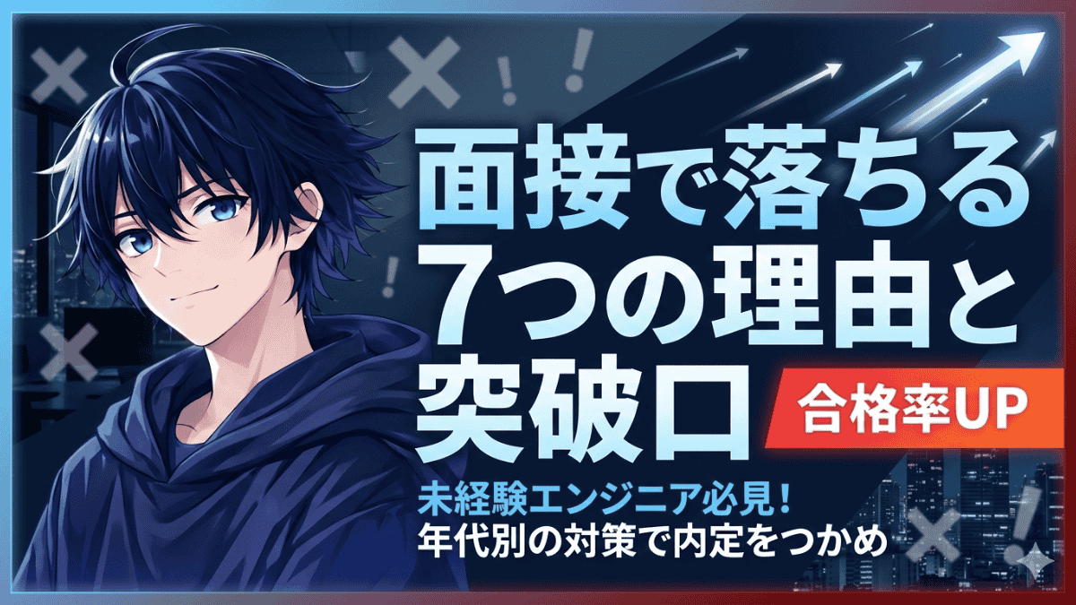 未経験エンジニアが転職面接で受からない7つの理由と突破口【年代別の対策あり】