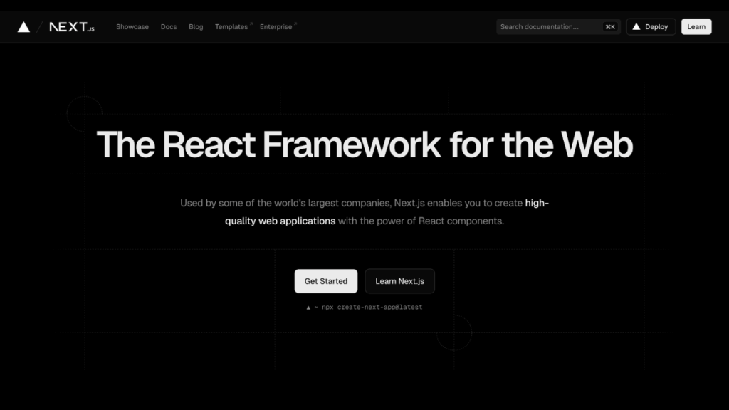 Reactフレームワーク「Next.js」の公式サイト