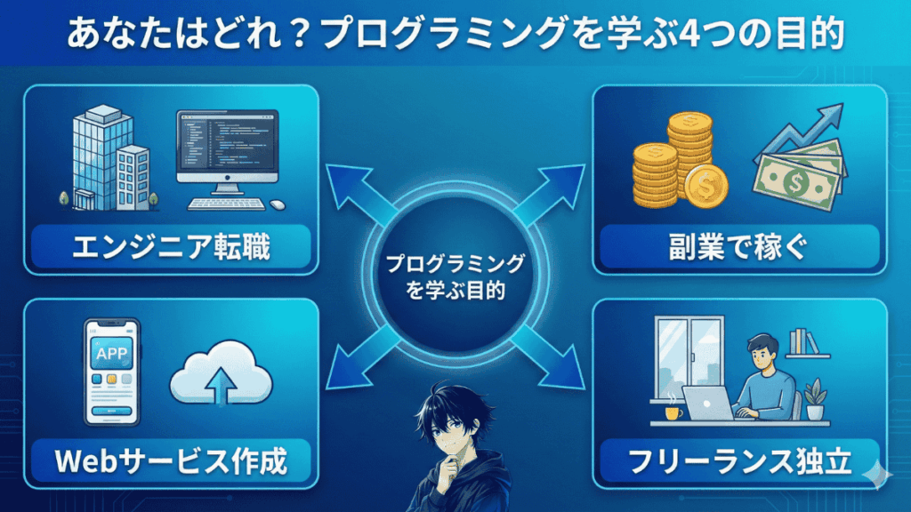 プログラミングを学ぶ目的を決めよう