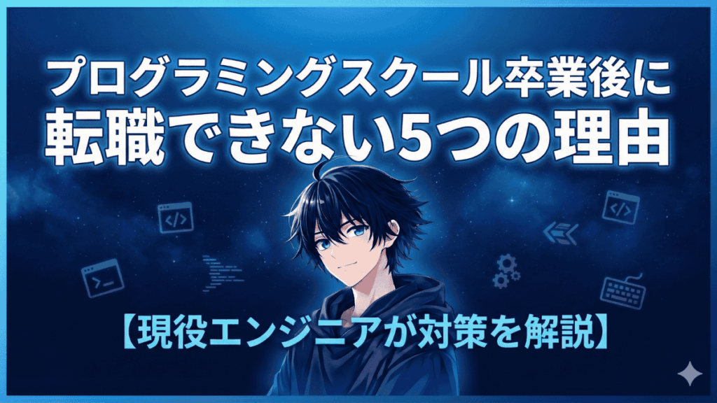 プログラミングスクール卒業後に転職できない理由5選【対策あり】