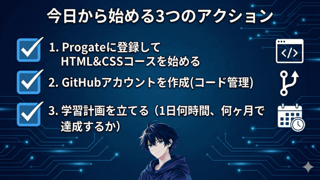 今日から始めるアクション