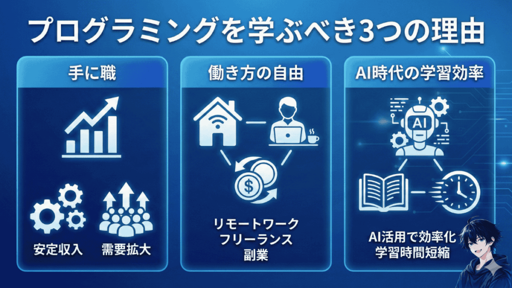 プログラミングを学ぶべき3つの理由