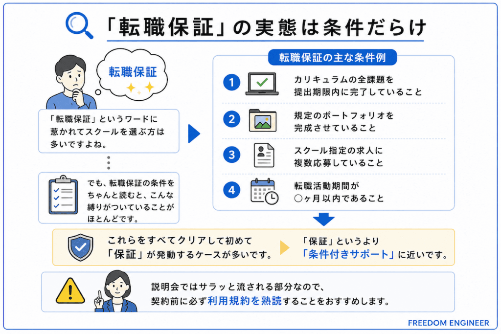 「転職保証」の実態は条件だらけ