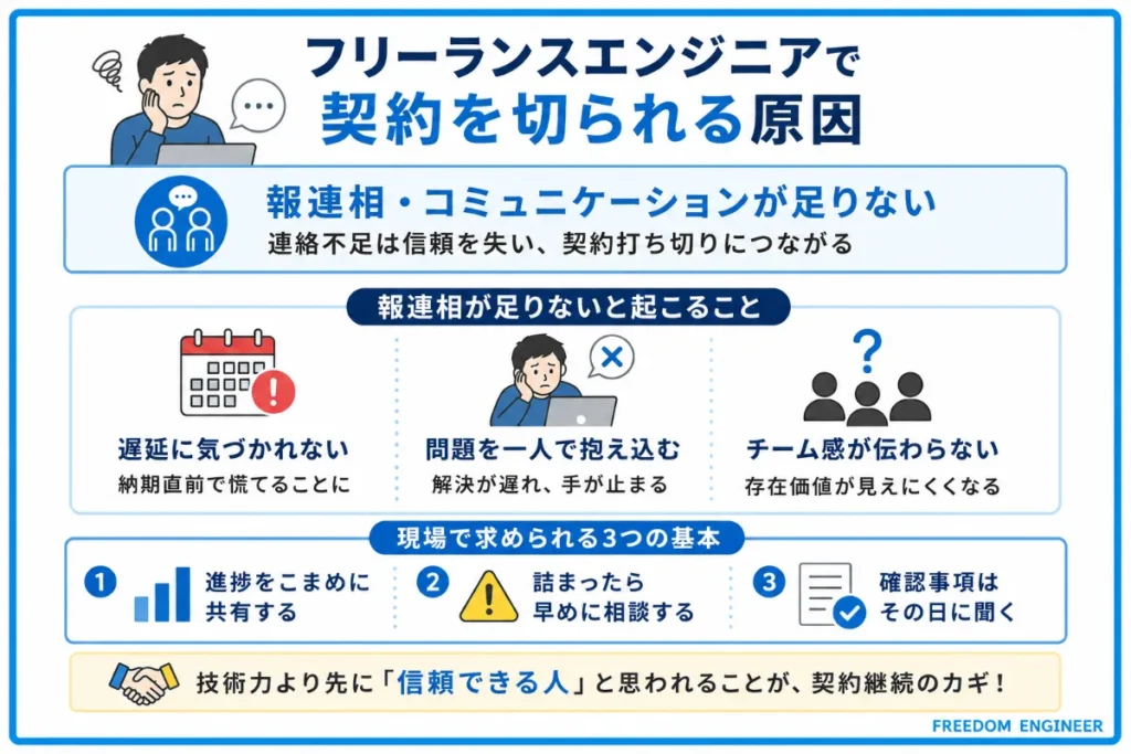 報連相・コミュニケーションが足りない