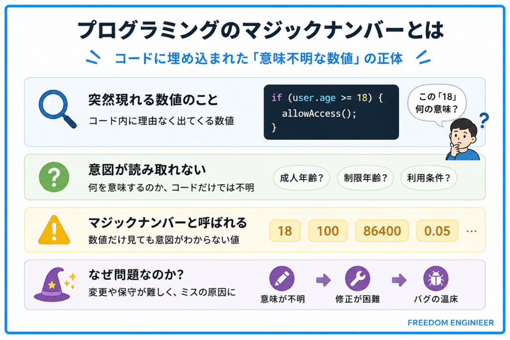 コードに埋め込まれた「意味不明な数値」の正体