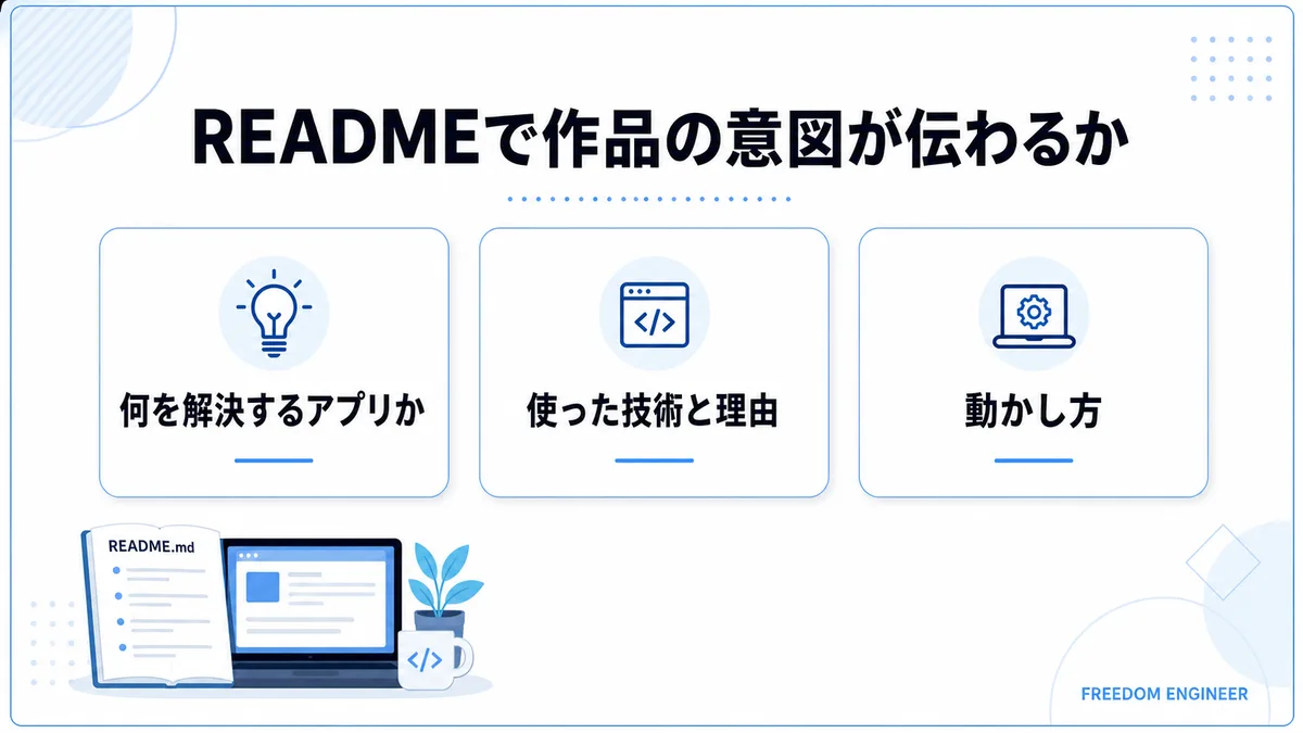 READMEに書くべき3つの要素