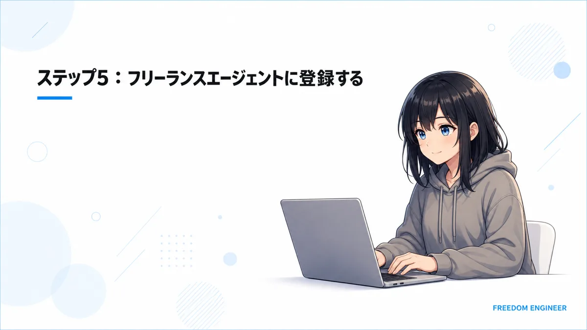 フリーランスエージェントに登録するステップ