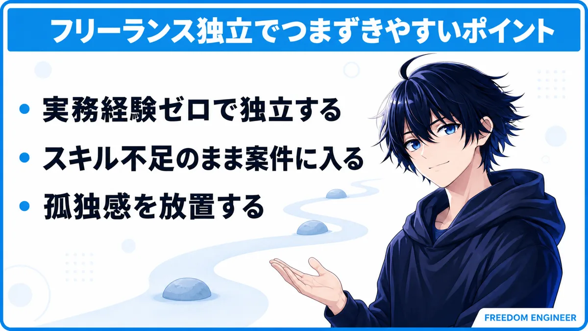 フリーランス独立でつまずきやすいポイント