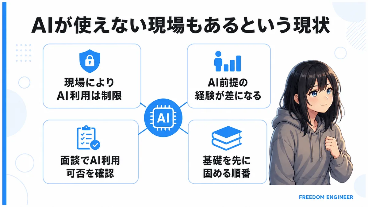 AIツールが使えない現場もあるという現状