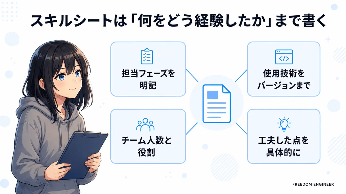 通るスキルシートの書き方のポイント