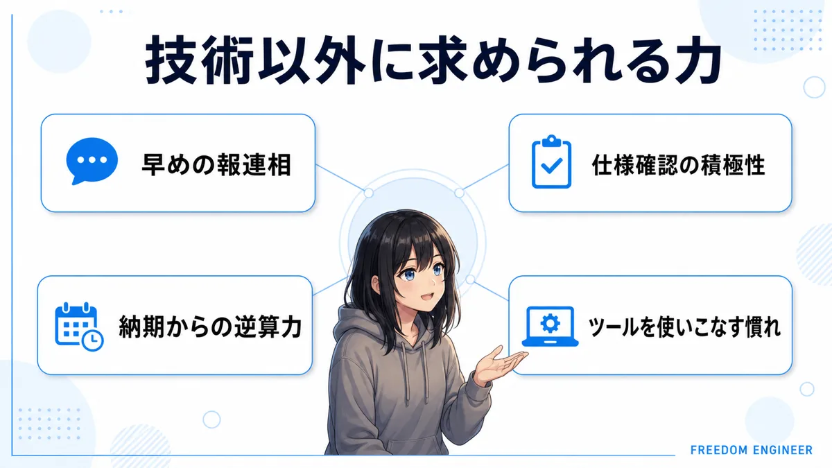 フリーランスエンジニアに求められる技術以外の力