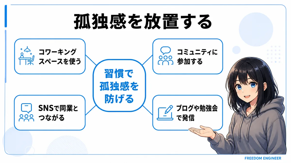 フリーランスエンジニアの孤独感を防ぐ対策