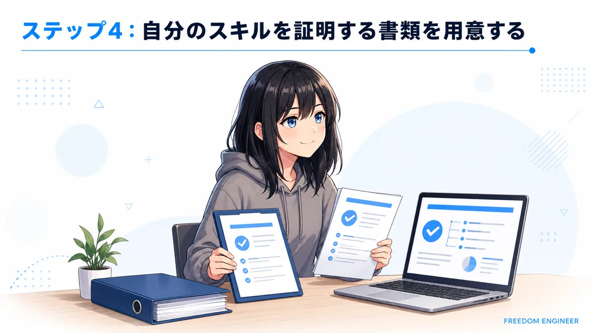 フリーランスのスキルを証明する書類の準備