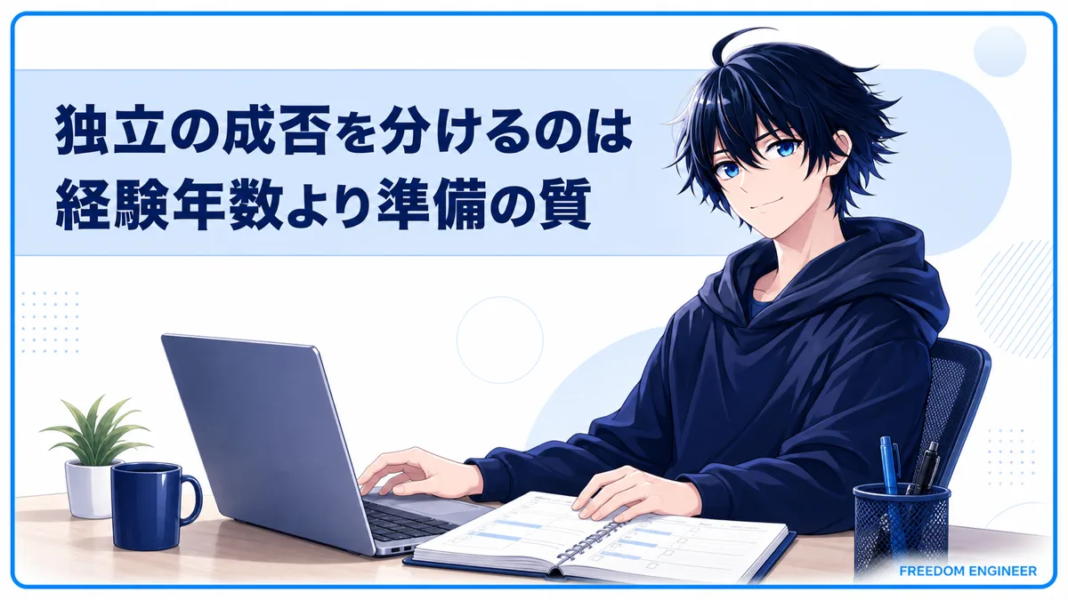 フリーランスエンジニア独立に必要な経験年数と準備の要点まとめ図解