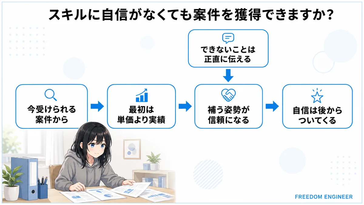 スキルに自信がなくてもフリーランス案件を獲得する考え方