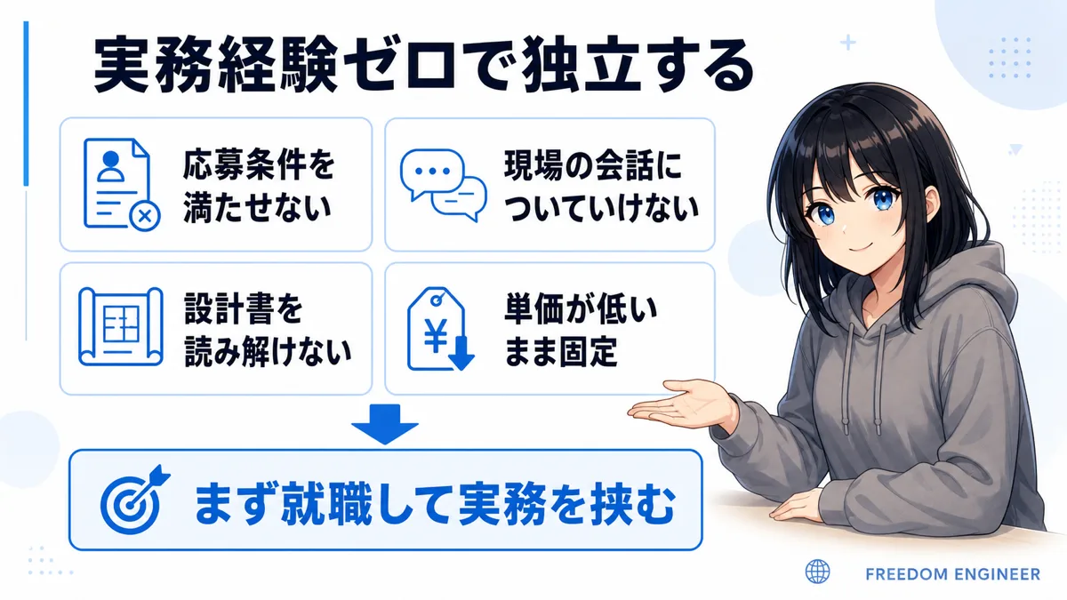 実務経験ゼロでフリーランス独立すると遠回りになる理由