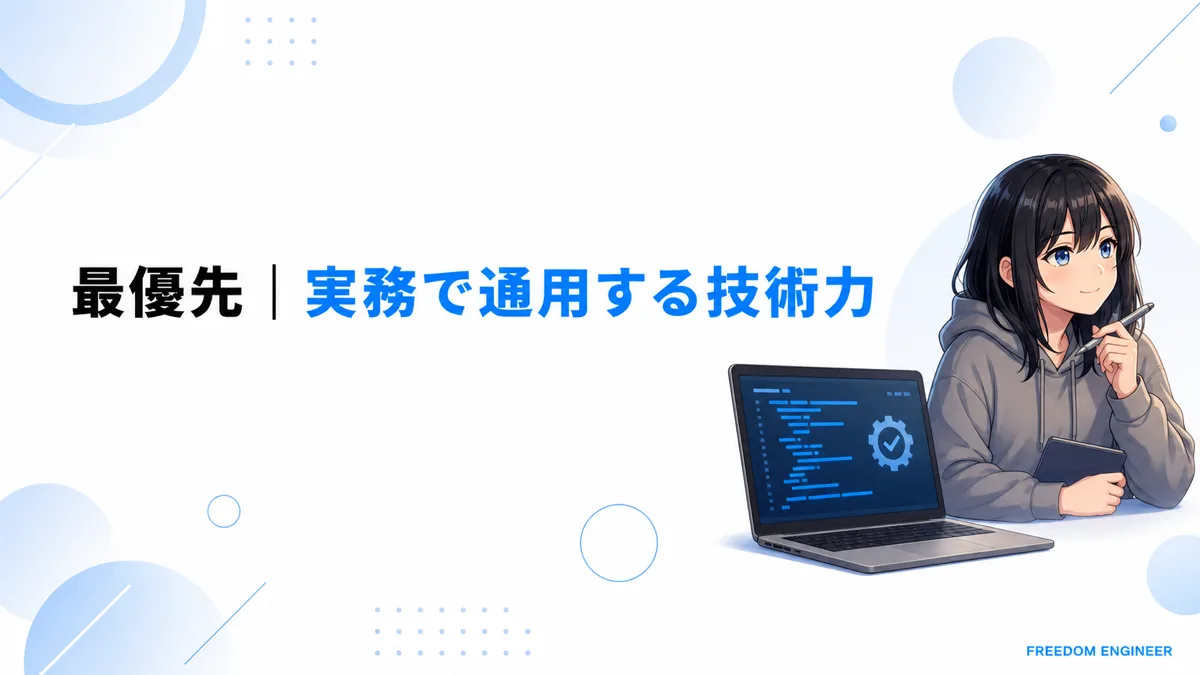フリーランスエンジニアに最優先で必要な実務技術力